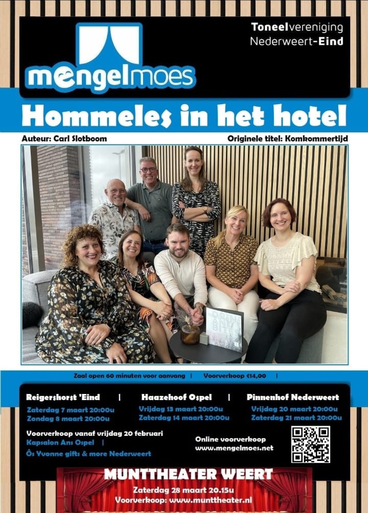Lees meer over het artikel Toneelvereniging Mengelmoes presenteert: Hommeles in het hotel